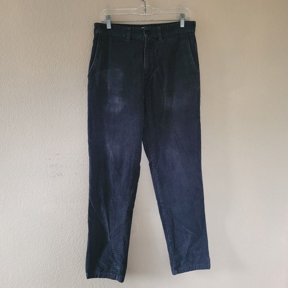 Mens Nike Club Corduroy Chino Pants Charcoal Gray Size W30 x L32 FZ0786-010